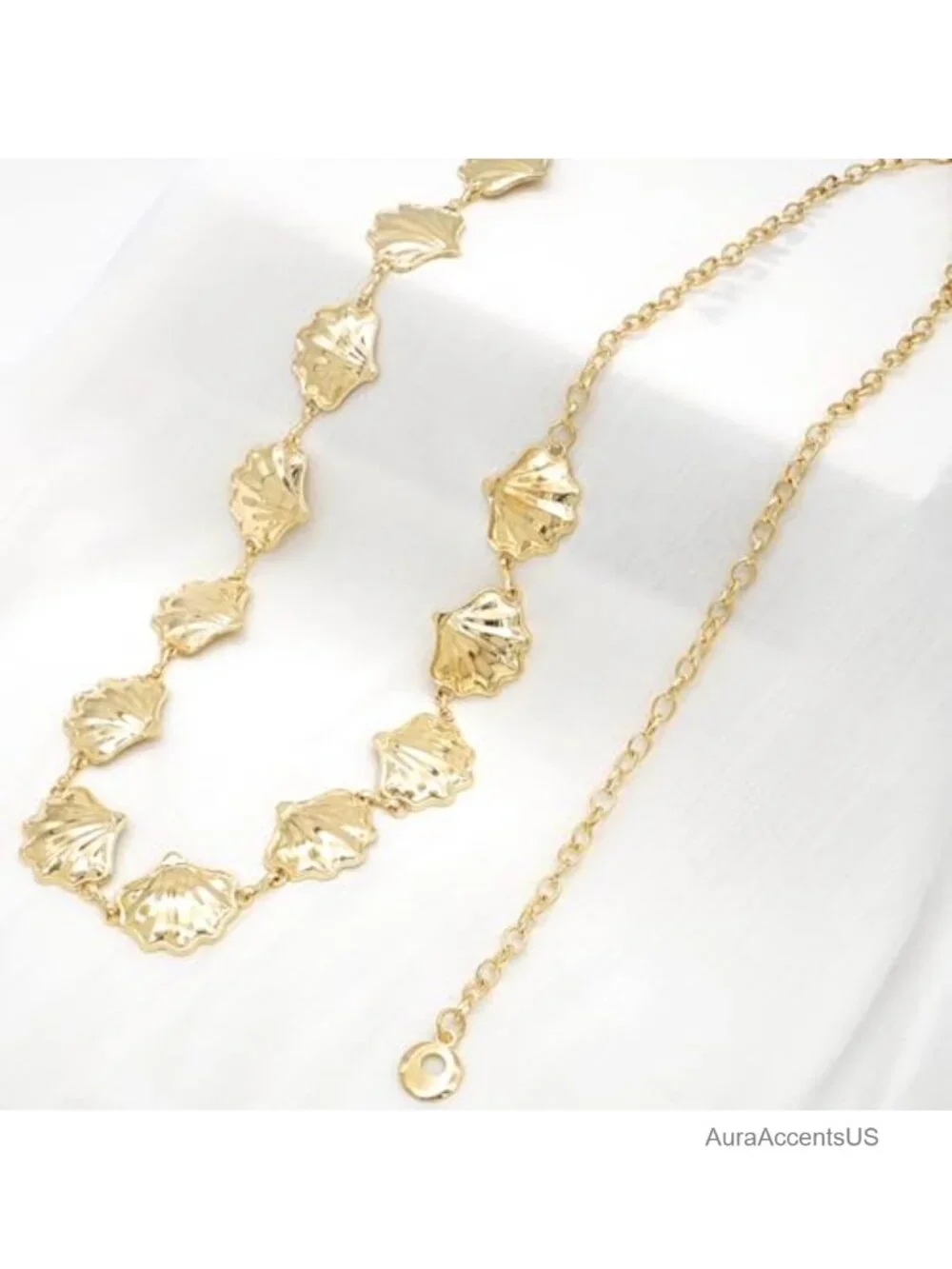 Chunky Metal Waist Chain Belt for Dresses Adjustable Lobster Clasp